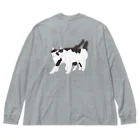 うにの猫と猫 ビッグシルエットロングスリーブTシャツ