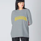 kumixmixのはまち　イエロー ビッグシルエットロングスリーブTシャツ