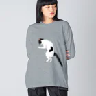 小鳥と映画館のグッドラックな猫 Big Long Sleeve T-Shirt