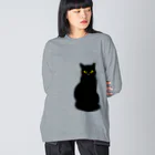 ユメデマデの黒猫 ビッグシルエットロングスリーブTシャツ