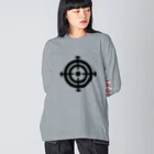 QUQU_WORKSのターゲットマーク ブラック Big Long Sleeve T-Shirt