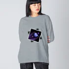 幻覚の宇宙の瞳 ビッグシルエットロングスリーブTシャツ