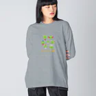 🐸かえるさんと仲間たち🐸のかえるさんの家族 ビッグシルエットロングスリーブTシャツ