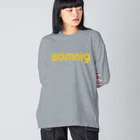 TORISAKANAの眠いのロゴ（スウェーデン語・黄色） ビッグシルエットロングスリーブTシャツ