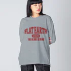 Mappila SHOPのカレッジ風［ネバダカラー］　フラットアース　FLATEARTH Big Long Sleeve T-Shirt