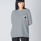 山わらふのみとりのTシャツ白 Big Long Sleeve T-Shirt