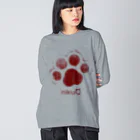WebArtsの肉球をモチーフにしたオリジナルブランド「nikuQ」（猫タイプ）です ビッグシルエットロングスリーブTシャツ