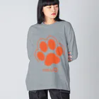 WebArtsの肉球をモチーフにしたオリジナルブランド「nikuQ」（犬タイプ）です ビッグシルエットロングスリーブTシャツ