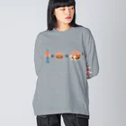 そよかぜの会のジビエさん ビッグシルエットロングスリーブTシャツ