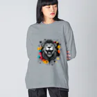 リトルスター・クローゼットの#laughing animal art Big Long Sleeve T-Shirt