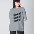 stereovisionのsake!sake!sake! ビッグシルエットロングスリーブTシャツ