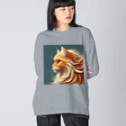 猫の世界の長毛猫ちゃんシリーズ1 Big Long Sleeve T-Shirt