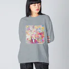 hugging love ＋《ハギング ラブ プラス》の甘くて冷たい惑星 Big Long Sleeve T-Shirt