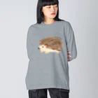 Lily bird（リリーバード）のハリネズミさん① ビッグシルエットロングスリーブTシャツ