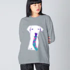 NIKORASU GOのユーモアラブラドールデザイン「ソックス」 Big Long Sleeve T-Shirt