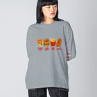 すとろべりーガムFactoryのジャンクフード コンボ ビッグシルエットロングスリーブTシャツ