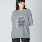 maked bear iidaの手作りクマ　グレー Big Long Sleeve T-Shirt