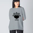 ツバメ堂の家紋ひとつかぶら<黒> Big Long Sleeve T-Shirt