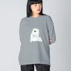 mugioのあの犬/反省(B) ビッグシルエットロングスリーブTシャツ