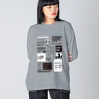 PANDA panda LIFE***のロゴロゴ　パンダ Big Long Sleeve T-Shirt