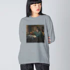 ノザキ-Nozakiの名画を楽しむてんとう虫〜リアルな絵画〜 Big Long Sleeve T-Shirt