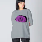 のゆきのしゃしーんのむらさき色 Big Long Sleeve T-Shirt