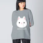 ○●の白ねこSUKI ビッグシルエットロングスリーブTシャツ