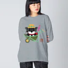 黒柴の梅吉でやんすの工事中でやんす。 Big Long Sleeve T-Shirt