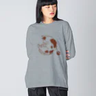 mymyのまるねこ肉球つき ビッグシルエットロングスリーブTシャツ