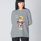 POP'N ROLLのpop'n pinupgirl01 ビッグシルエットロングスリーブTシャツ