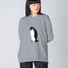 Age_Studioのドット絵ペンギン ビッグシルエットロングスリーブTシャツ