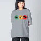 u-e-m-a-n645のTOBIDASHICHUI ビッグシルエットロングスリーブTシャツ