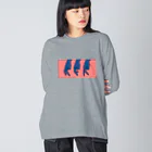 鮫島のfinger walk Big Long Sleeve T-Shirt