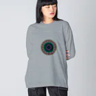 Maniac Labのサイケデリック　逆さ七芒星 Big Long Sleeve T-Shirt