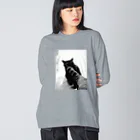 ChatNoir2012のスリヨルクロネコ(ФωФ) ビッグシルエットロングスリーブTシャツ