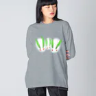 Lily bird（リリーバード）のほわっ 雪うさちゃんず Big Long Sleeve T-Shirt