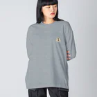 sucre usagi (スークレウサギ）の歩、と金 Big Long Sleeve T-Shirt