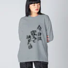 豚猫の今日は寝ると決めた日 Big Long Sleeve T-Shirt