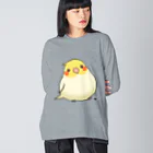 *KAKAPO*の*KAKAPO*のふんわりオカメインコちゃん(るちの) ビッグシルエットロングスリーブTシャツ