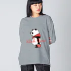 キッチュの赤スカーフパンダ Big Long Sleeve T-Shirt