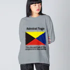 あさやけ洋品店のZ旗 Admiral Togo　 ビッグシルエットロングスリーブTシャツ