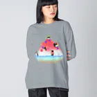 Lily bird（リリーバード）のかき氷とペンギンたち① Big Long Sleeve T-Shirt