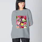 keishojiのぼたん Ⅰ〜Japanese four seasons from Keishoji〜 ビッグシルエットロングスリーブTシャツ