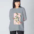 poniponiのフォークに猫を乗せて Big Long Sleeve T-Shirt