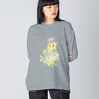 動物好きのゴリラ🦍🍌のジャッキー王子　 ビッグシルエットロングスリーブTシャツ