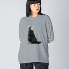 Rubbishの子猫の後ろ姿 Big Long Sleeve T-Shirt