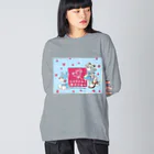 obosa_DENS/SABEAR_shop ＠SUZURIのsabear dogs キービジュアル_ウエア Big Long Sleeve T-Shirt