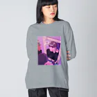 雛井ゆら┃Yura Hinaiのお気に入りのピアスつけて Big Long Sleeve T-Shirt