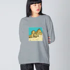 なのはなのよってるショップのよってるエジプト ビッグシルエットロングスリーブTシャツ