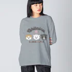 茉莉香｜Marikaの秋田犬ブラザーズ ビッグシルエットロングスリーブTシャツ